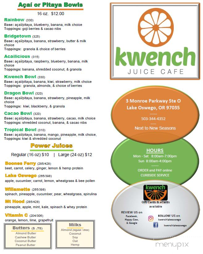 Kwench Juice Cafe - Lake Oswego, OR