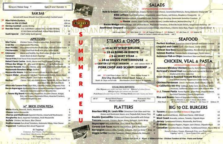 J-Towne Tavern - Jefferson, NJ menu_pic