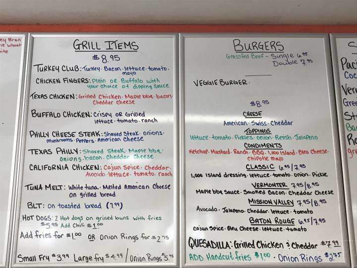 Park Row Cafe - Waterbury, VT menu_pic