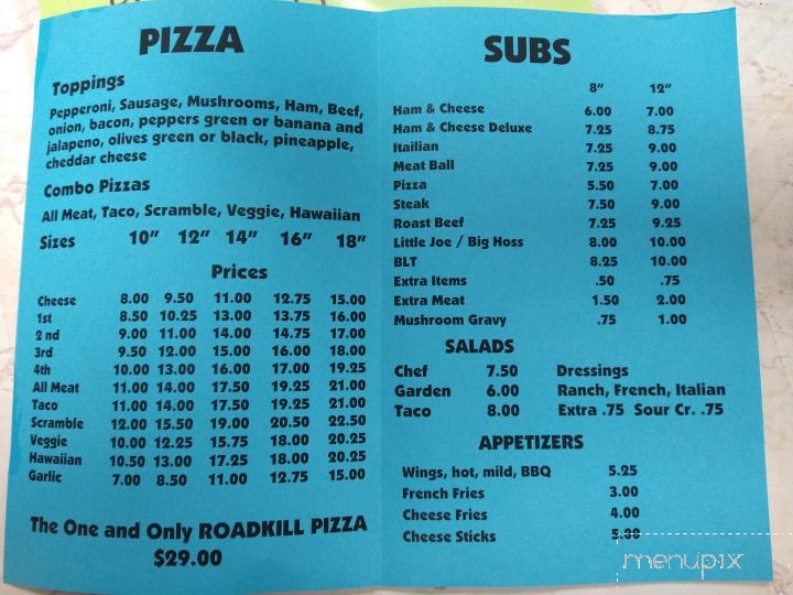 Cruz Thru - Greenfield, OH menu_pic