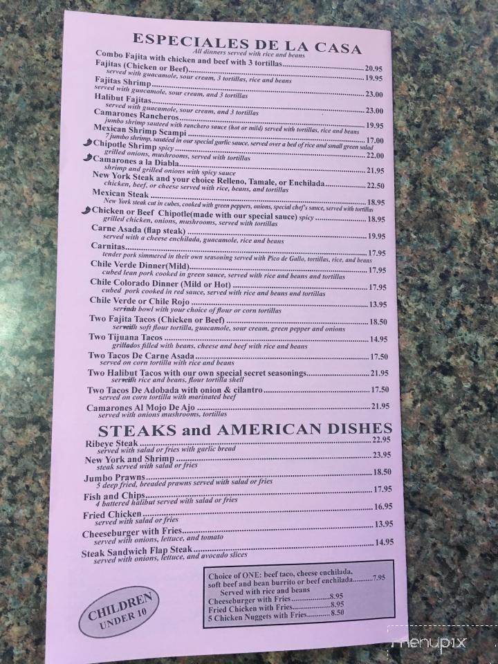 Los Arcos - Anchorage, AK menu_pic