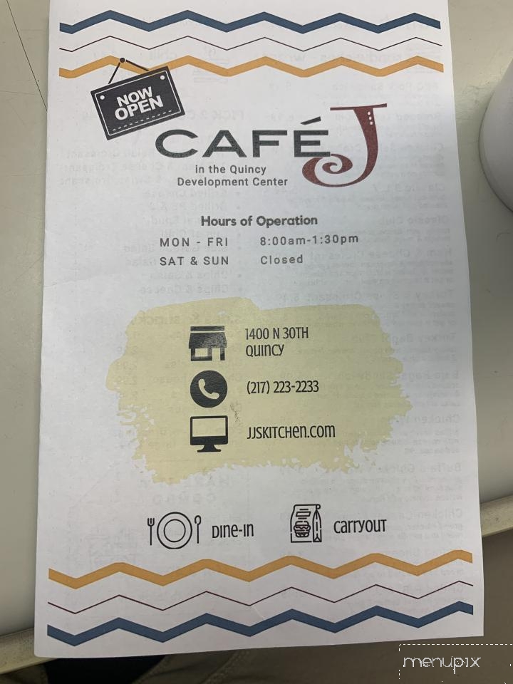 Cafe J - Quincy, IL menu_pic