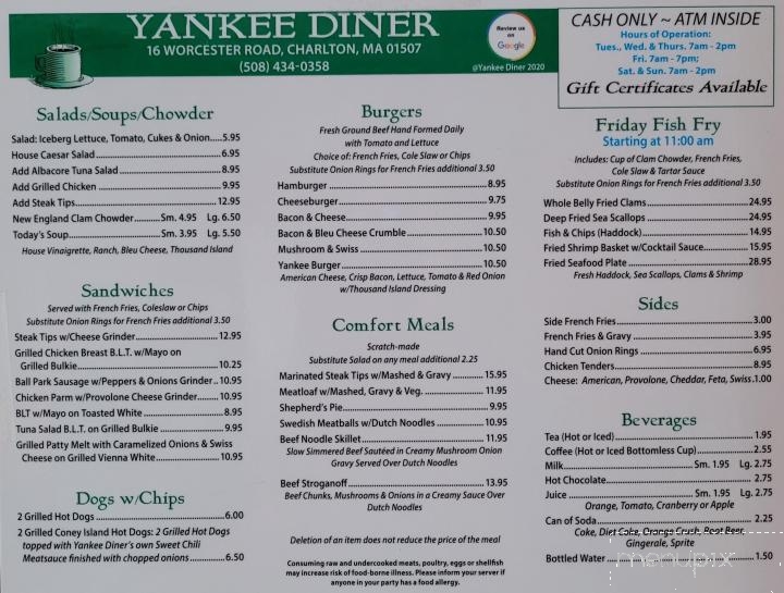 Yankee Diner - Charlton, MA