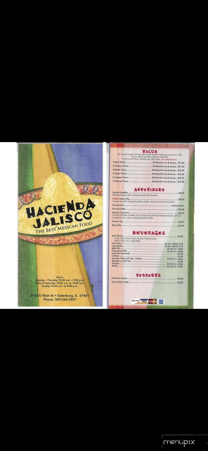 Hacienda Mexican Restaurant - Galesburg, IL menu_pic