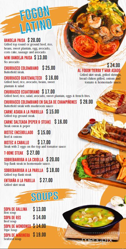 El Fogon Restaurant - Riverside, NJ menu_pic