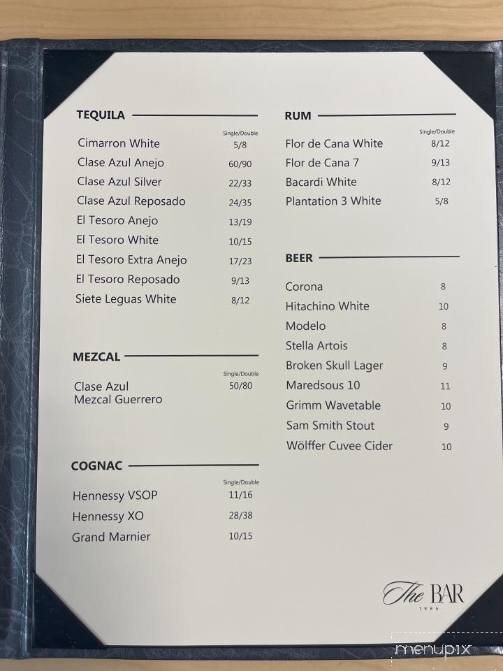 Wine Bar 1986 - New York, NY menu_pic