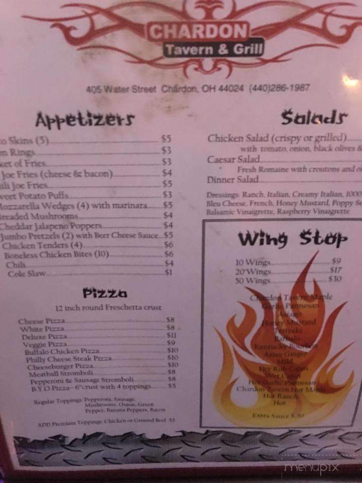 Chardon Tavern & Grill - Chardon, OH menu_pic