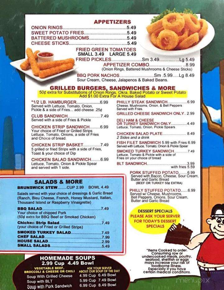 Fat Boy's Backyard BBQ & More - Sylvester, GA menu_pic