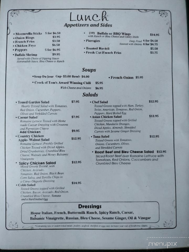 Tom's Country Kitchen - Mountainhome, PA menu_pic