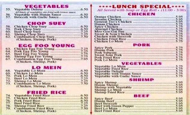 East Wind - Lima, OH menu_pic