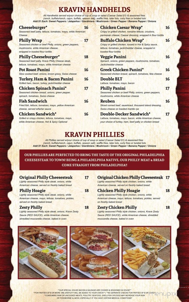 Krave Restaurant - Bridgeview, IL menu_pic
