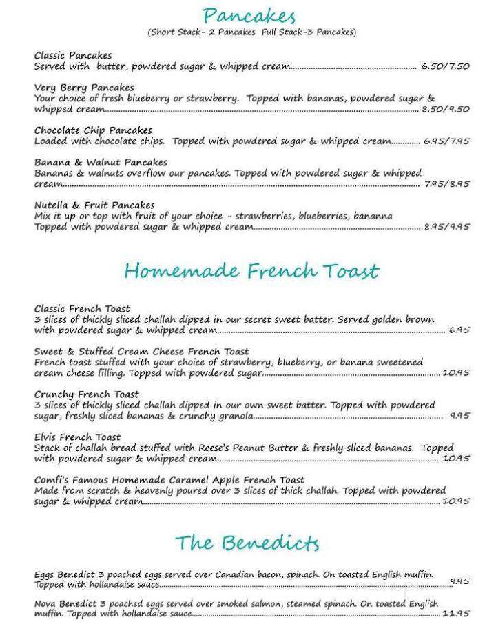 Comfi - Old Bridge Township, NJ menu_pic
