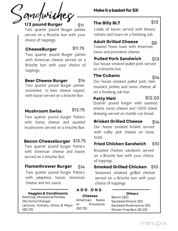 Sheridan Diner - Sheridan, MI menu_pic