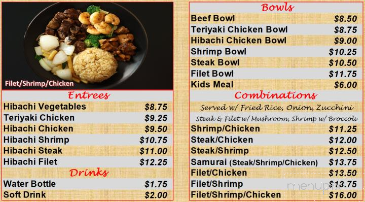 Mikoto Express - Pembroke, NC menu_pic