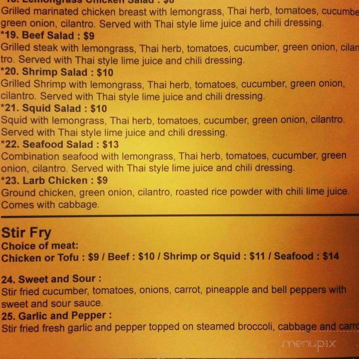 Ploy's Thai Food - Portland, OR menu_pic