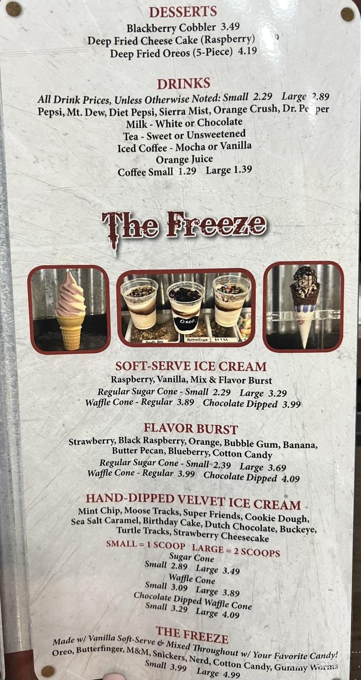 Mill Creek Drive-In - Mill Creek, WV menu_pic