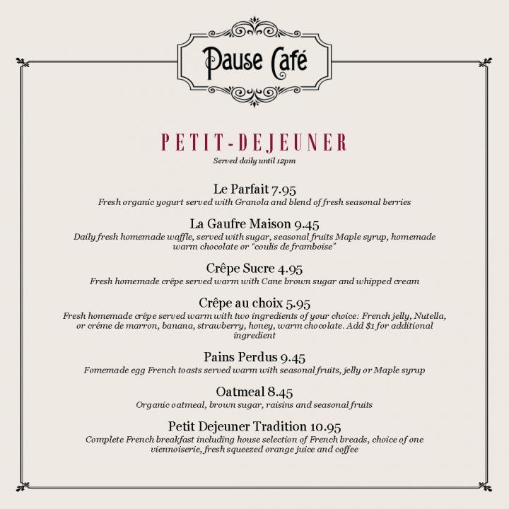 Pause Cafe - Aventura, FL menu_pic