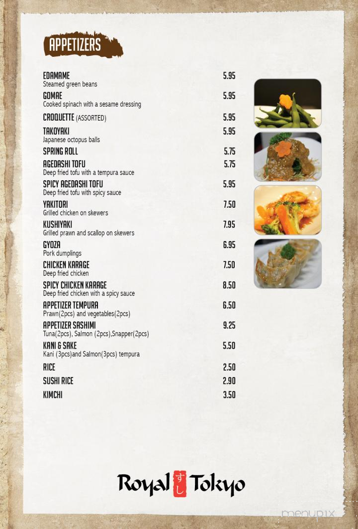 Royal Tokyo - Kamloops, BC menu_pic