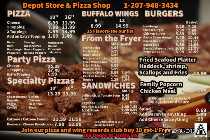 Depot Store & Pizza Shop - Unity, ME