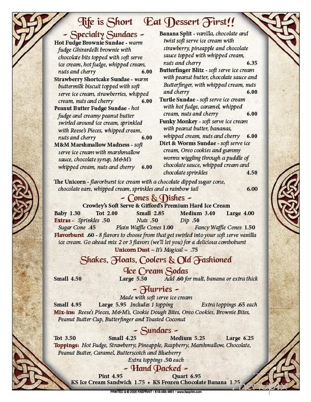 Knight Spot - Frankfort, NY menu_pic
