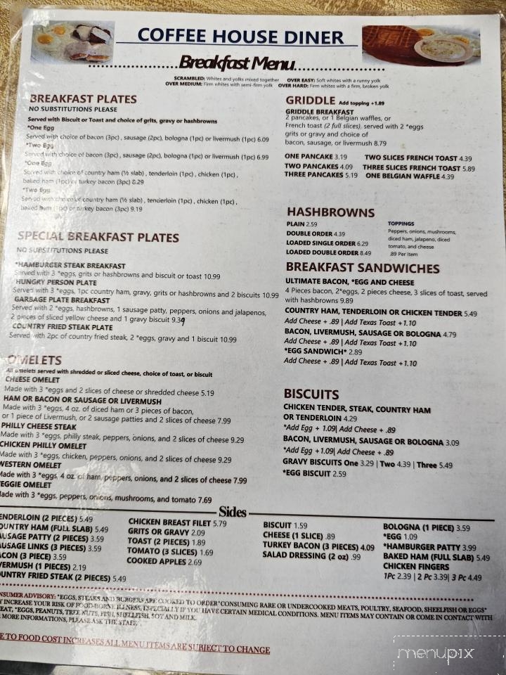 Coffee House-Waffle Shop III - West Jefferson, NC menu_pic