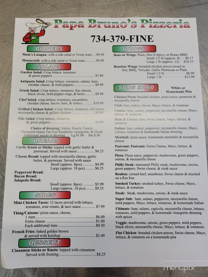 Papa Bruno's Pizzeria - South Rockwood, MI