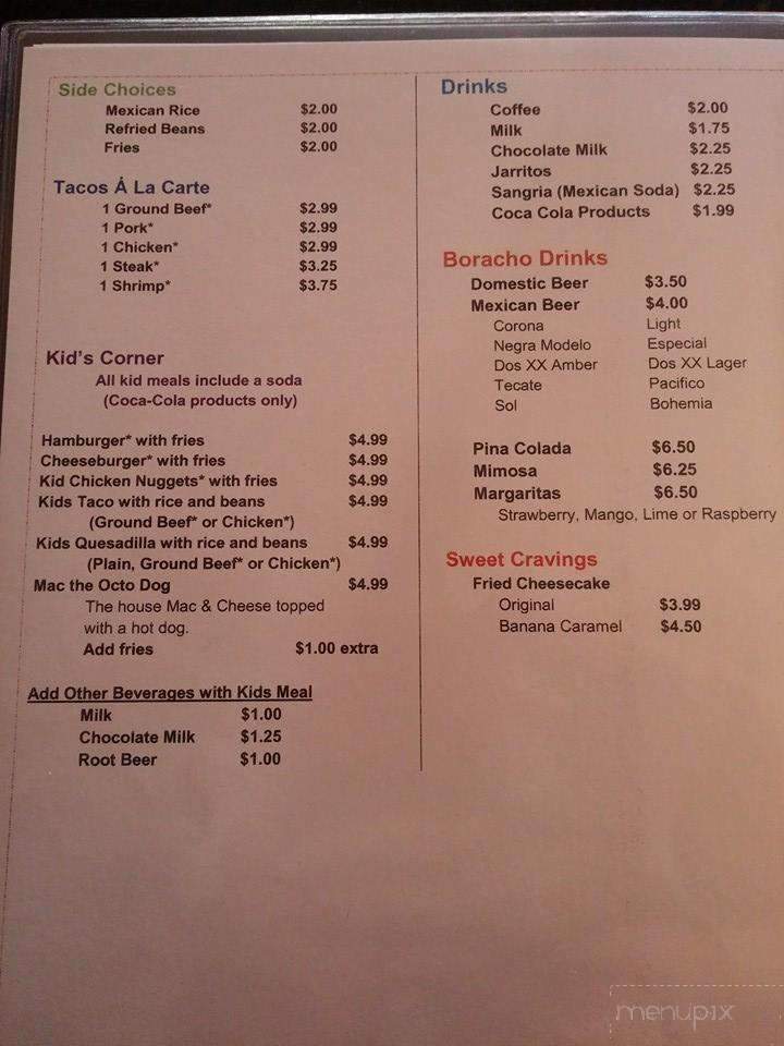 Limping Coyote - Kewaskum, WI menu_pic