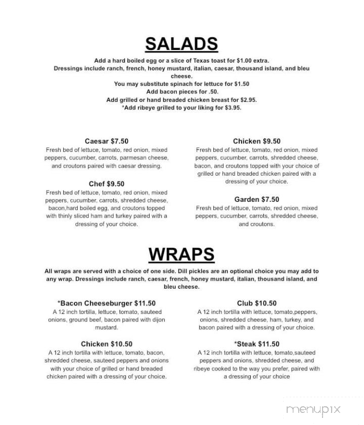 Chuck's Place - Coon Rapids, IA menu_pic