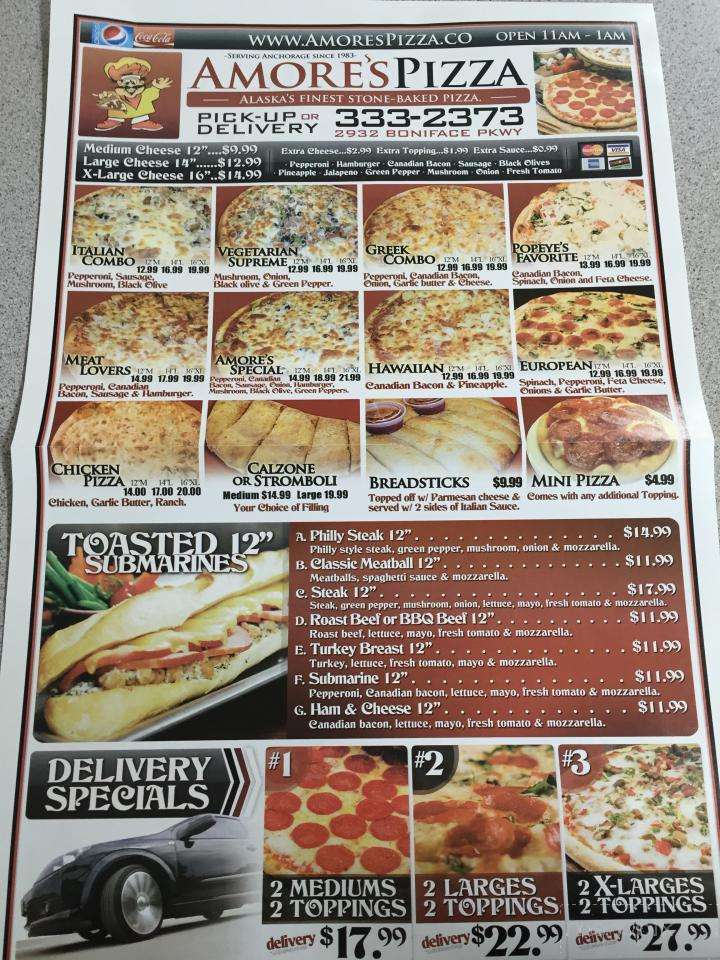Amores Pizza - Anchorage, AK menu_pic