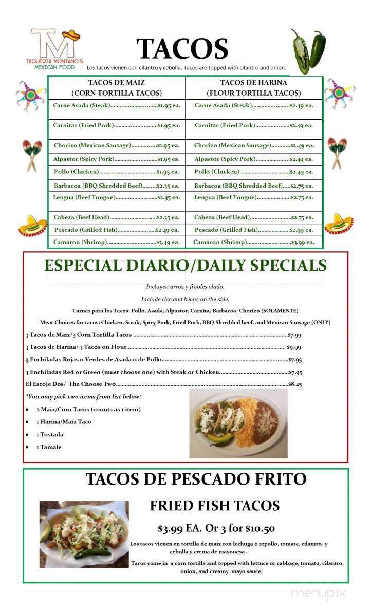 Taqueria Montano's Mexican Food - Port Saint Lucie, FL menu_pic