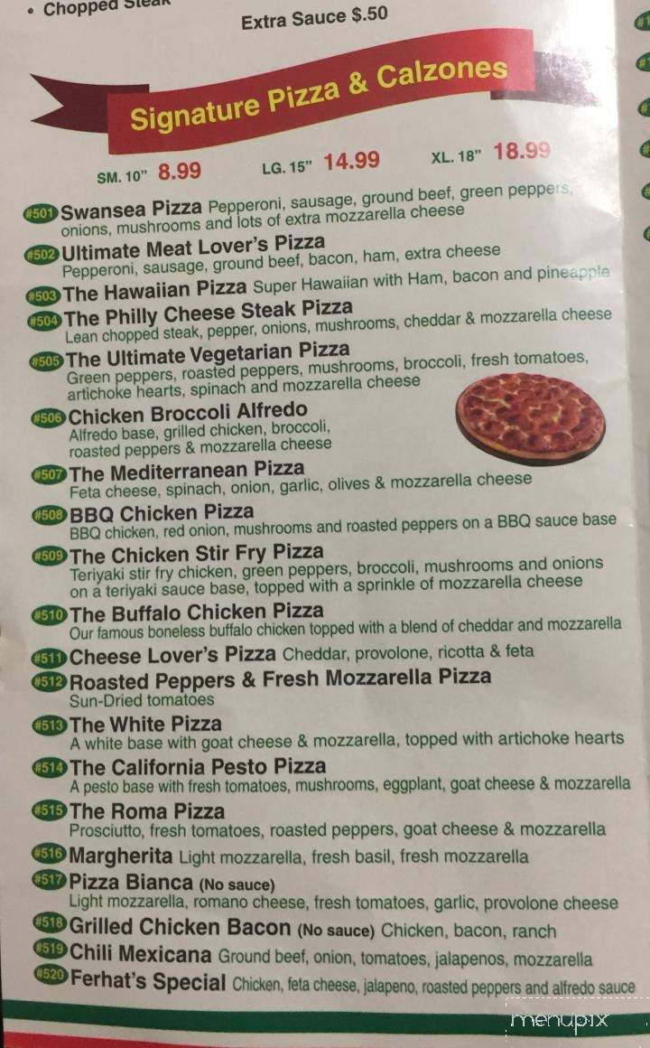 Swansea House of Pizza - Swansea, MA menu_pic