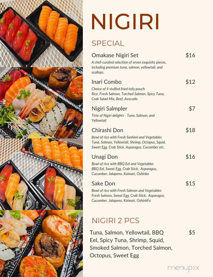 Miyazaki Sushi & Sashimi - Clinton Township, MI menu_pic