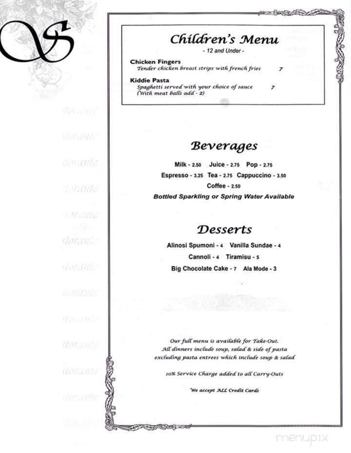 Sposita's Ristorante - West Bloomfield, MI menu_pic