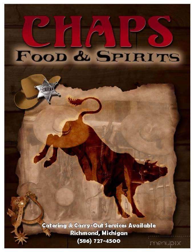 Chaps - Armada, MI menu_pic
