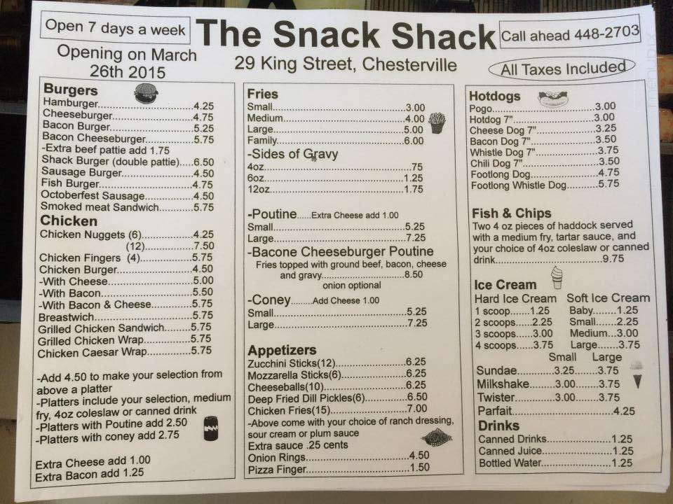 Seasonal Snack Shack - Chesterville, ON
