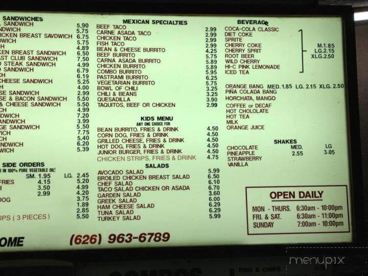 Angelo's Burgers - Glendora, CA menu_pic
