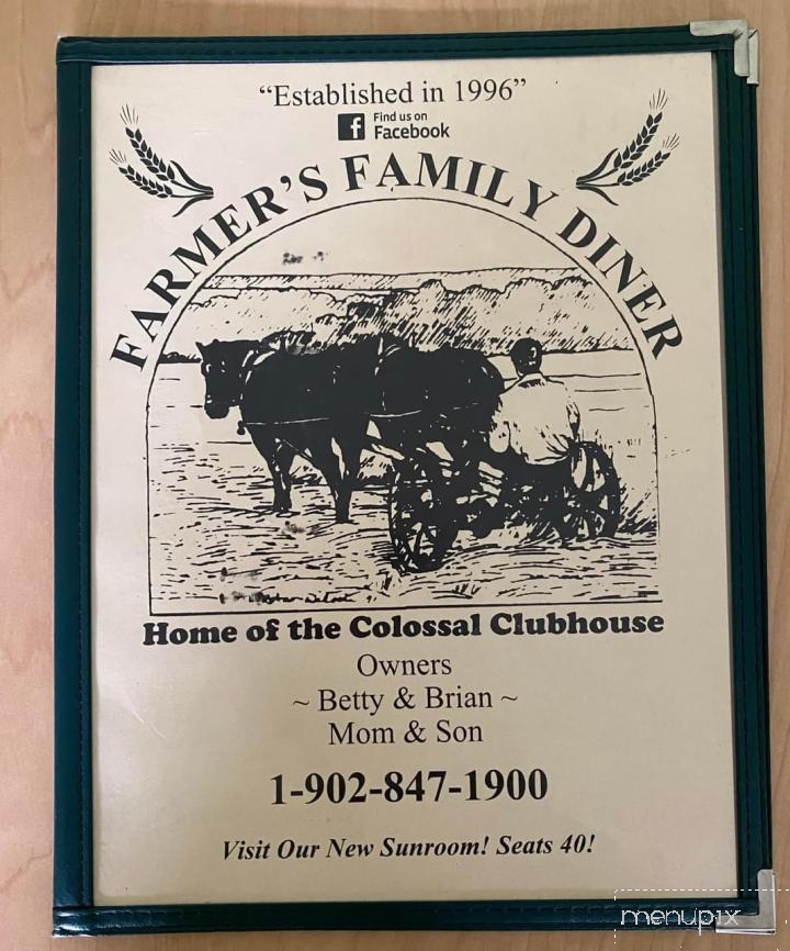 The Farmer's Family Diner - Aylesford, NS menu_pic