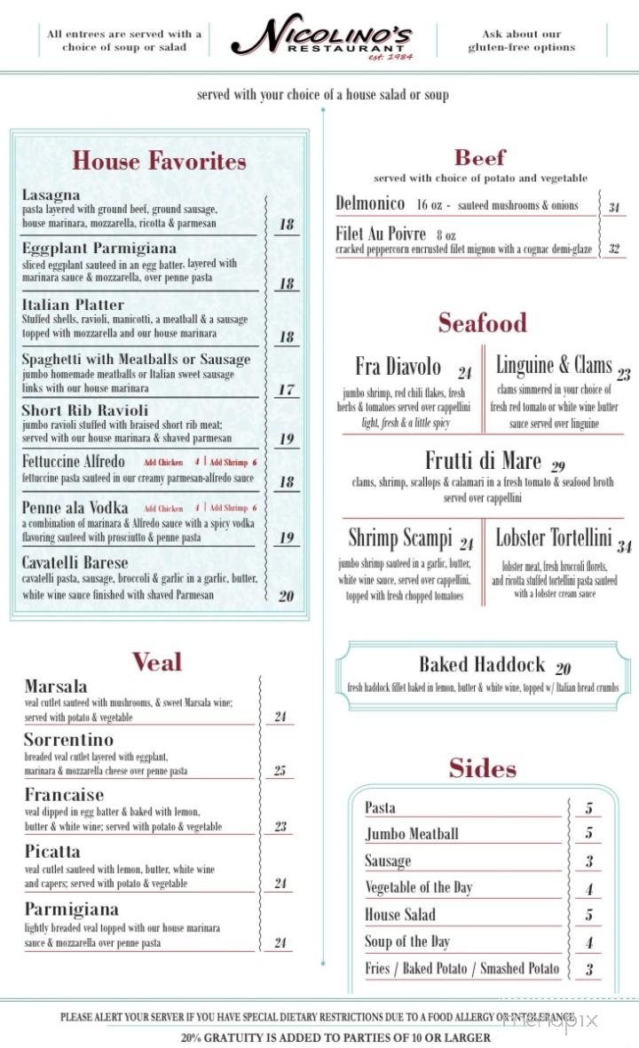 Nicolino's - Amsterdam, NY menu_pic