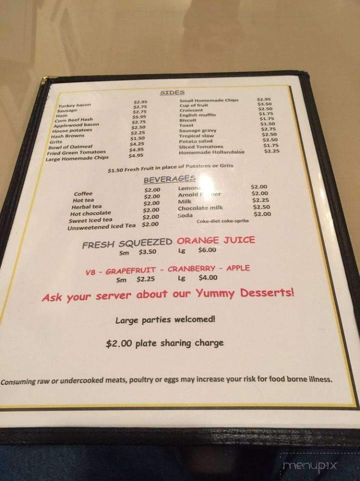 Eggstraordinary Cafe - Nokomis, FL menu_pic