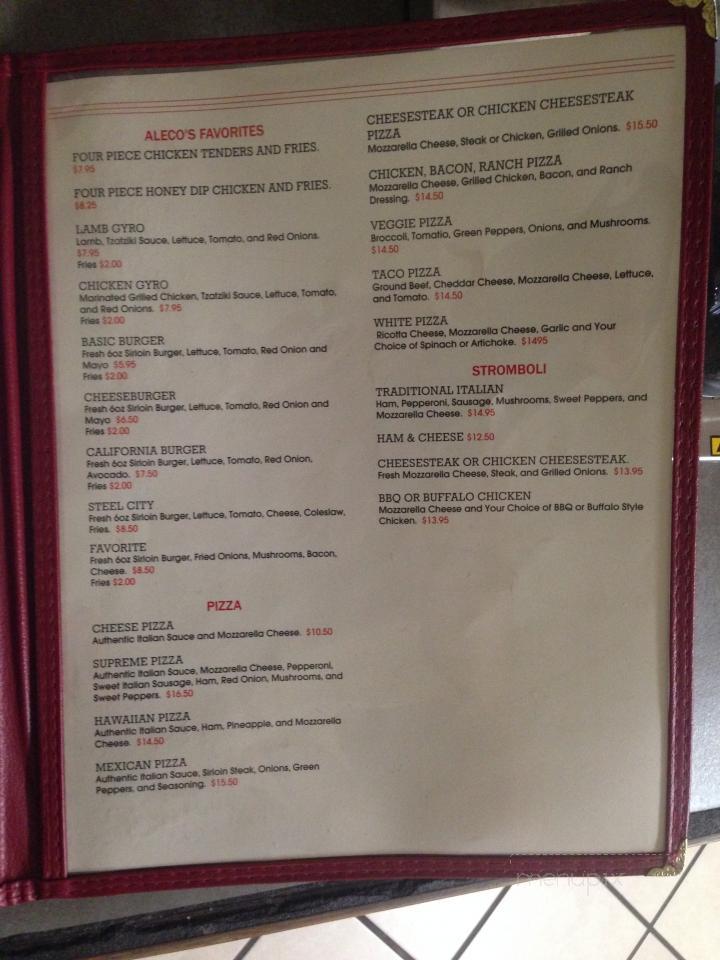 Aleco's Steak & Hoagie - Harrisburg, PA menu_pic