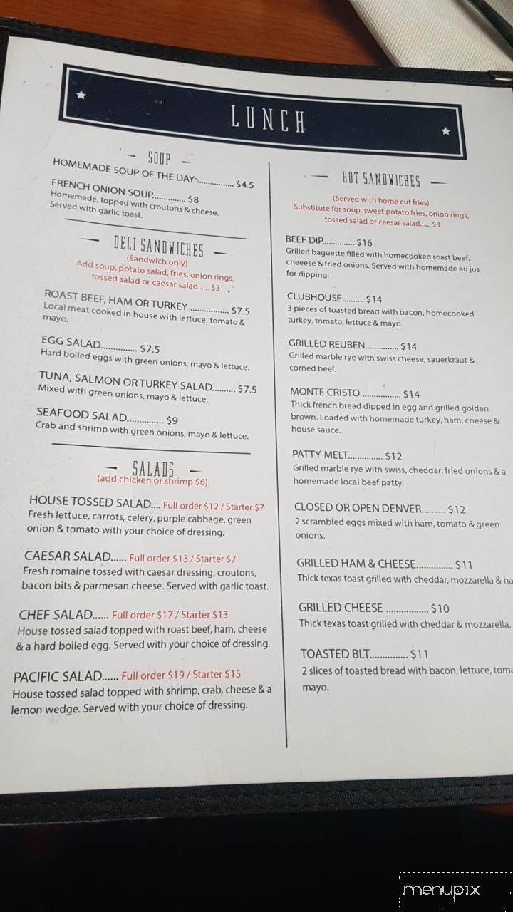Le's Family Restaurant - Dawson Creek, BC menu_pic
