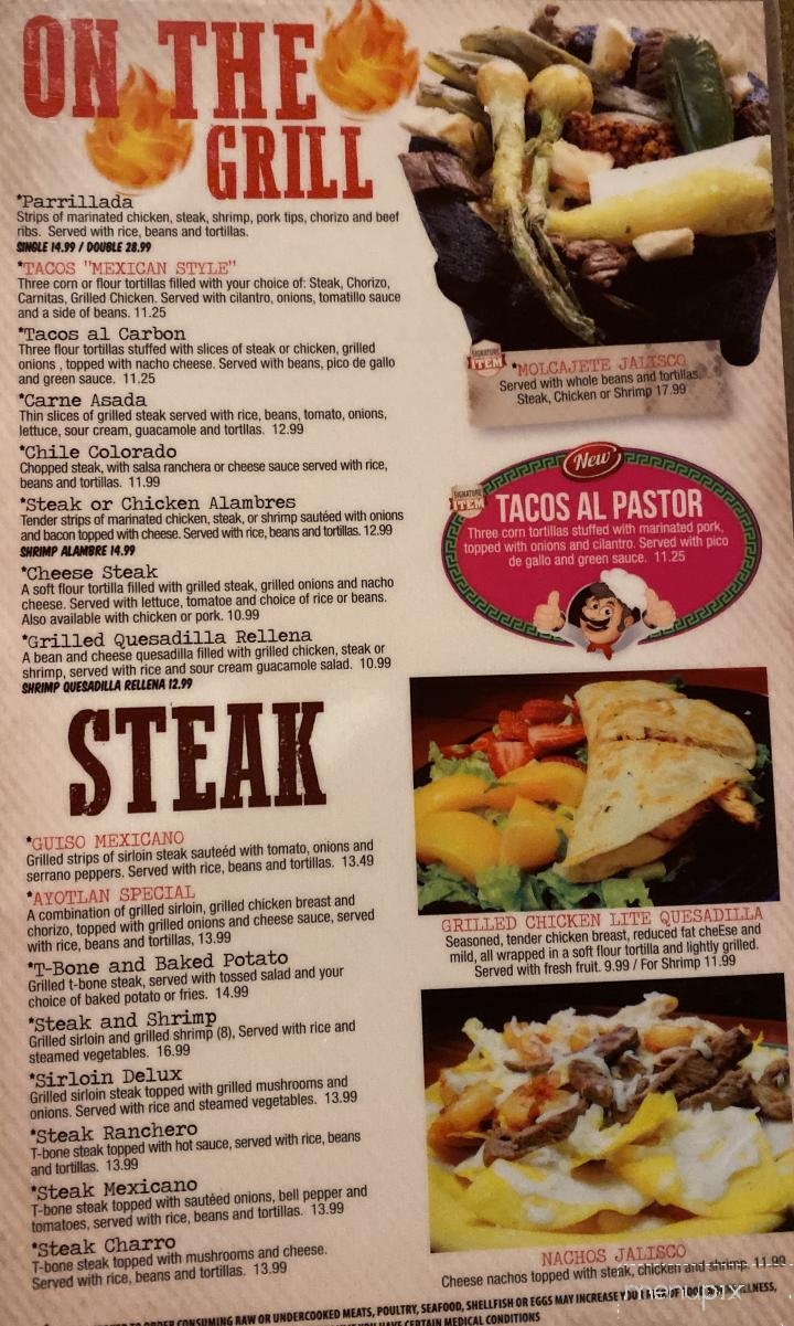 El Toril Mexican Restaurant - Kimball, TN menu_pic