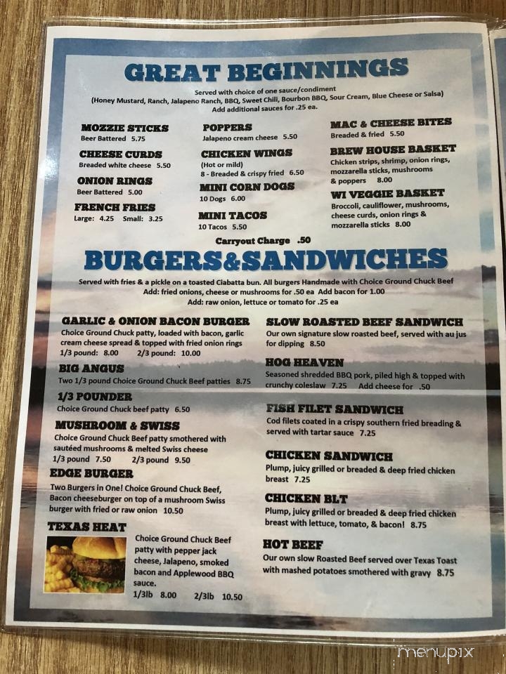 K & K River's Edge - Tomahawk, WI menu_pic