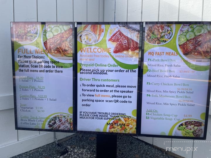 MQ Healthy Food - Millbrae, CA menu_pic