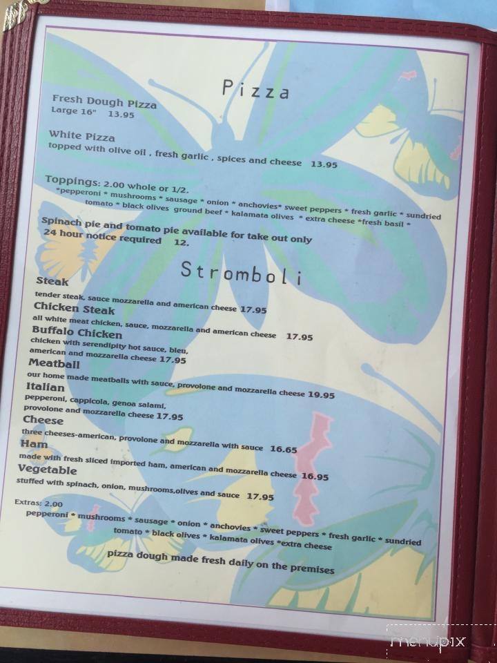 Serendipity Restaurant - Millsboro, DE menu_pic