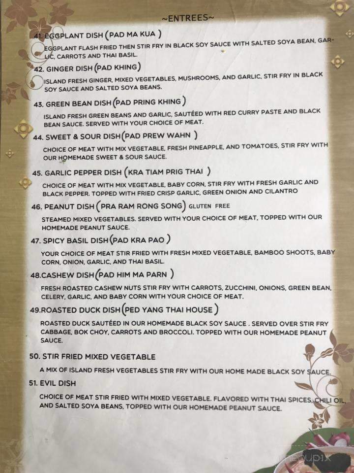 New Chiang Mai Thai Cuisine - Hilo, HI menu_pic
