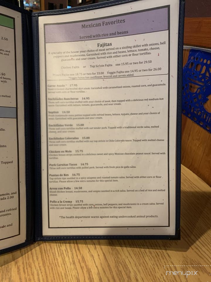 El Jinete Mexican Restaurant - Anacortes, WA menu_pic