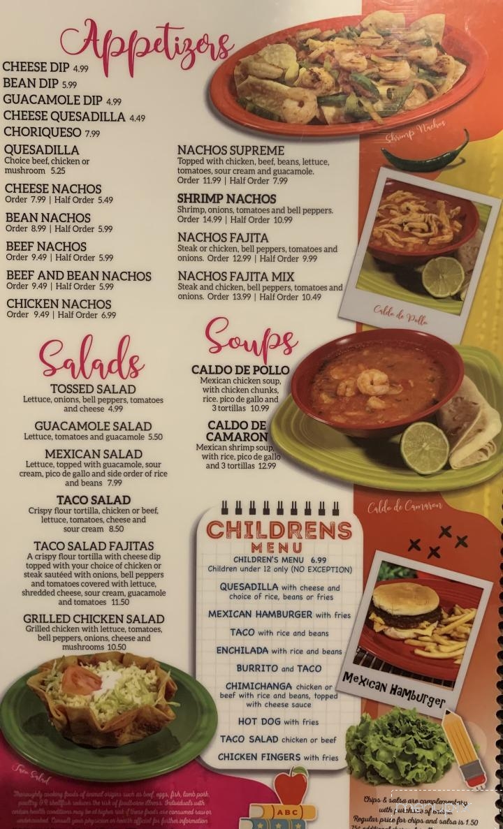 El Camino Real - Clinton, MO menu_pic