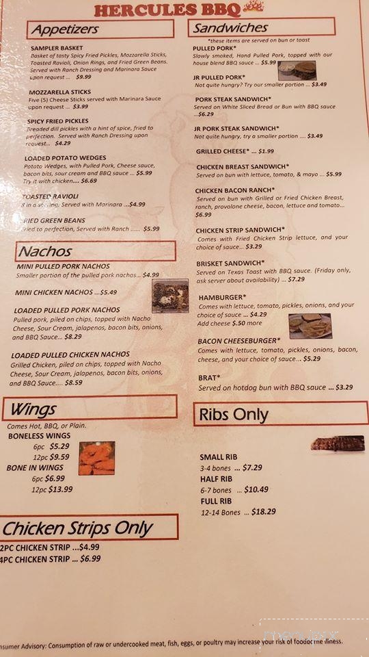 Hercules Southern BBQ - Piedmont, MO menu_pic