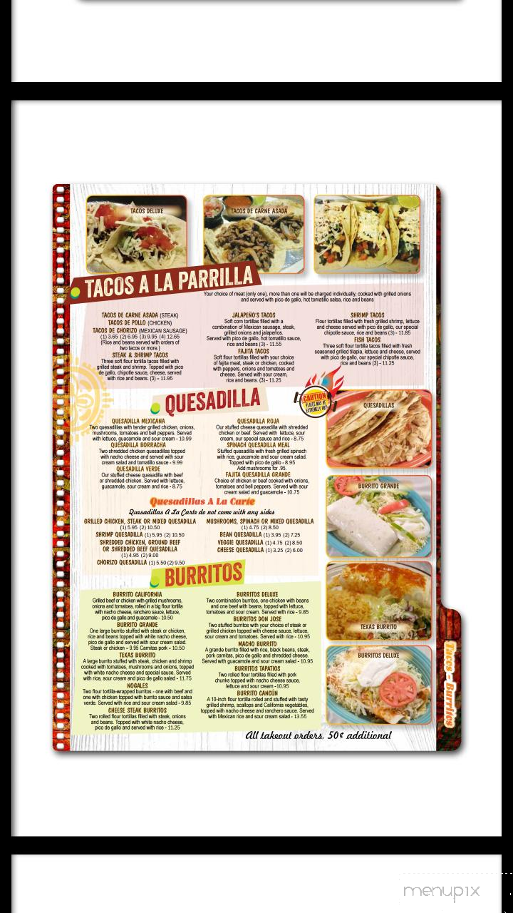 El Jalapeno - Summerville, SC menu_pic